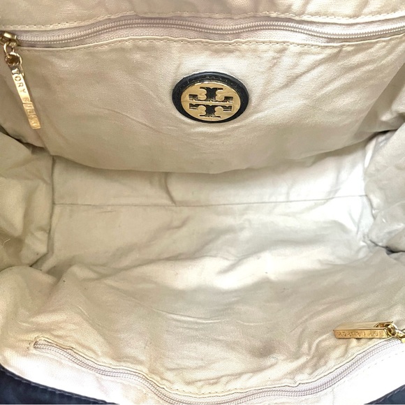 Tory Burch Ella Nylon & Patent Leather Trimmed Tote Bag - Picture 3 of 9
